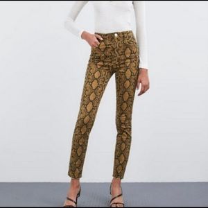 Zara snake print skinny pants size 2 - 4